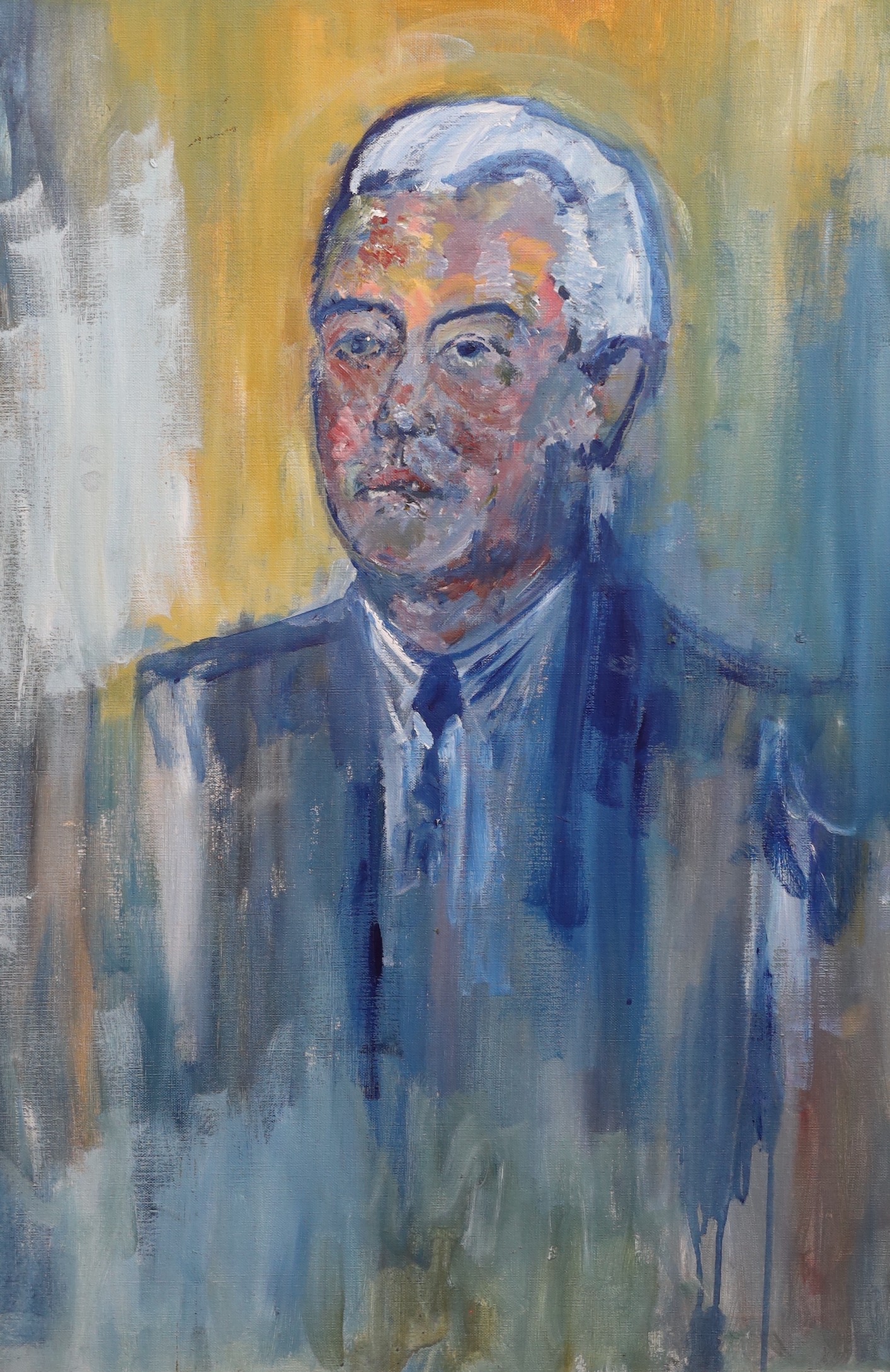James Lawrence Isherwood (British, 1917- 1989), Portrait of a gentleman, oil on canvas